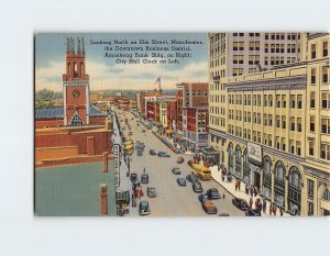 Postcard Looking North on Elm Street, Manchester, New Hampshire