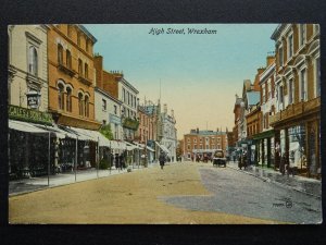 Wales Clwyd WREXHAM High Street c1918 Postcard by Valentine