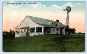 FREEPORT, IL Illinois ~ FREEPORT COUNTRY CLUB 1915 Golfing  Postcard