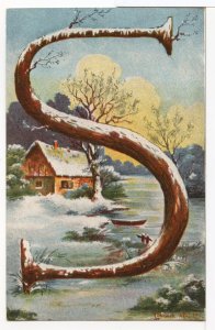 ALPHABET CARD S early 1900s