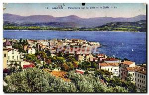 Old Postcard Ajaccio Panorama on the city and the Gulf