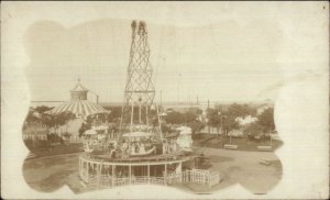 France  Amusement Park Spinning Ride c1910 Unidentified Real Photo Postcard