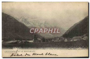Old Postcard Argentieres and Mont Blanc