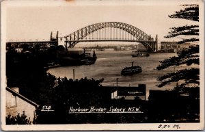 Australia Harbour Bridge Sydney New South Wales Vintage RPPC C001