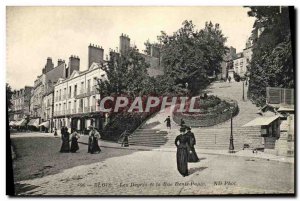Old Postcard Blois The Degrees and Rue Denis Papin