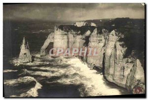 Old Postcard Porte d'Aval Etretat and Needle