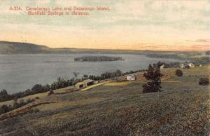 Cooperstown New York Canadarago Lake Deowongo Isle Antique Postcard K25875