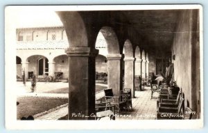 RPPC  LA JOLLA, California CA ~ Patio CASA de MANANA c1930s-40s  Postcard