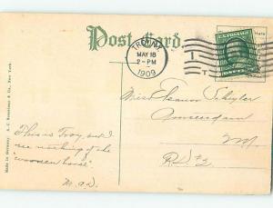 Divided-back MONUMENT SCENE Troy New York NY AE8003