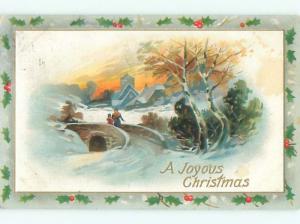 Divided-Back CHRISTMAS SCENE Great Postcard W9399