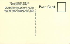 Williamsburg Lodge VA Virginia Hotel old car Postcard Restoration Inc.