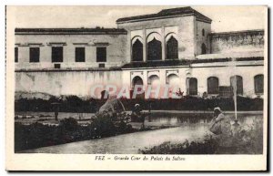 Old Postcard Great Court Fez Palais Du Sultan