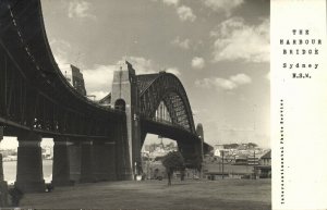 australia, NSW, SYDNEY, The Harbour Bridge (1954) RPPC Postcard