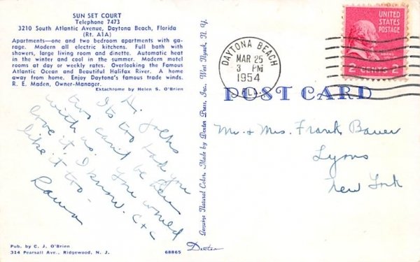 Sun Set Court Daytona Beach, Florida