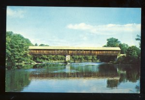 Campton, New Hampshire/NH Postcard, Blair Covered Bridge, Pemigewasset River