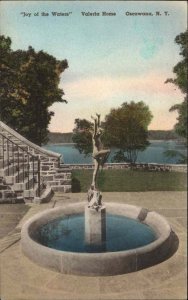 Oscawana New York NY Valeria Home Fountain Albertype Vintage Postcard