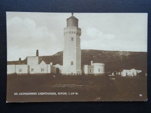 Isle of Wight NITON - ST. CATHERINES LIGHTHOUSE - Old RP Postcard