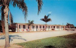 Palms-Ft Myers Florida birds eye view outside Keystone Motel vintage pc Y13450