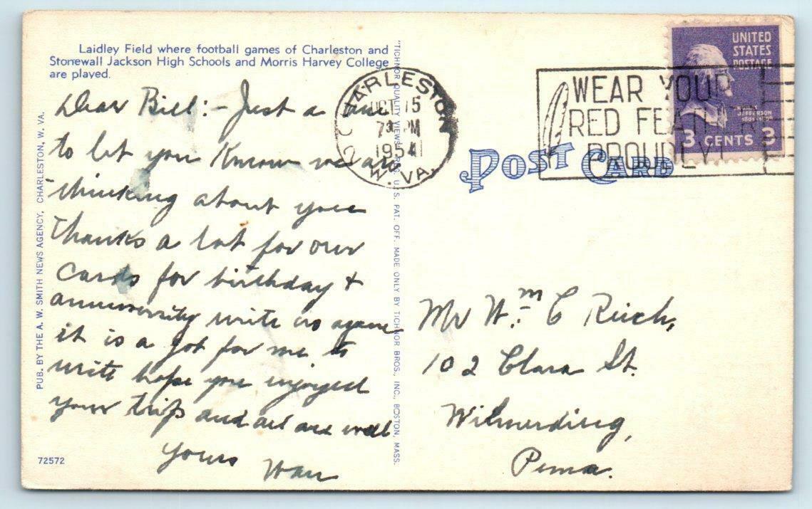 CHARLESTON, West Virginia WV Football Game LAIDLEY FIELD Stadium 1951