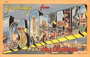 Greetings From Los Angeles, California USA Unused 