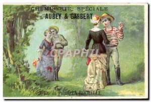 Chromo Chemiserie Aubey and Gasbert Rue du Palais La Rochelle Cigarette