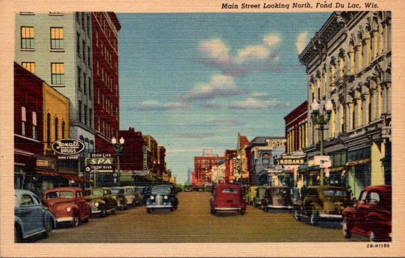 Wisconsin Fond Du Lac Main Street Looking North Curteich