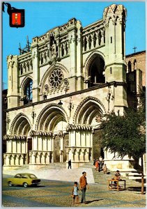 VINTAGE CONTINENTAL SIZE POSTCARD THE CATHEDRAL AT CUENCA SPAIN 1970s