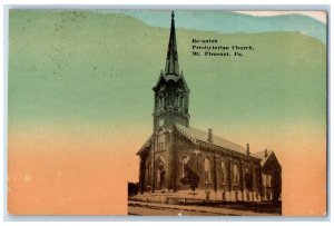 1914 Re-union Presbyterian Church, Mt. Pleasant Pennsylvania PA Postcard