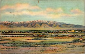 Vtg 1940 Sandia Mountains Albuquerque New Mexico NM Linen Postcard