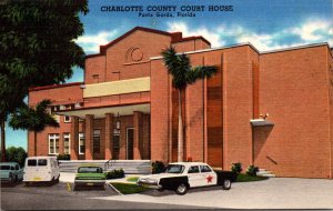 Florida Punta Gorda Charlotte County Court House Police Car 1963