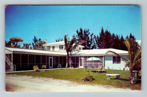 St. Petersburg FL-Florida Treasure Island, Sea Ranch Apt, Chrome c1952 Postcard 