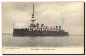 Old Postcard Boat Cruiser Marseillaise armor