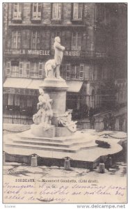 BORDEAUX, Monument Gambetta, Cote droit, Gironde, France, PU-1904