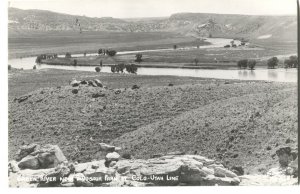 RPPC Postcard Green River Near Dinosaur Park Colorado Utah Line