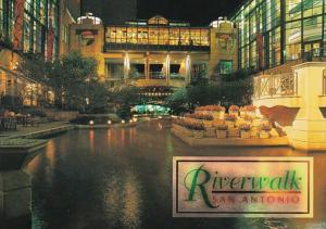 Texas San Antonio Riverwalk At Night