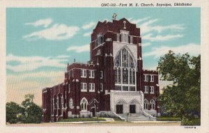 Postcard First ME Church Sapulpa Oklahoma OK