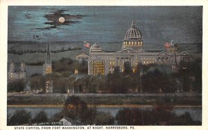 State Capitol from Fort Washington, at Night Harrisburg, Pennsylvania PA
