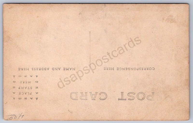 K34/ Interesting RPPC Postcard c1910 Dredge Crew Men Crane Machine 254