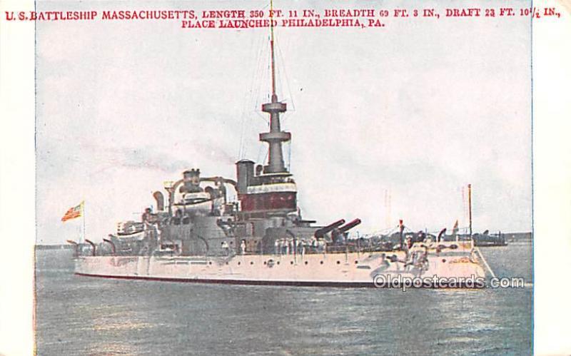 US Battleship Massachusetts, Philadelphia, PA, USA Military Battleship Unused 