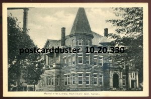 h2867 - ROCK ISLAND Quebec Postcard 1930s Haskell Free Library