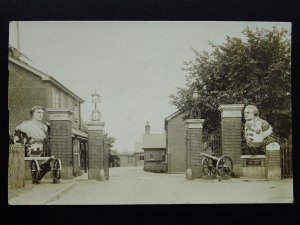 Suffolk SHOTLEY BARRACKS HMS Ganges ENTRANCE c1930s RP Postcard by Edith Driver