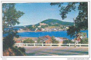 Gaspe Harbour And The Hotel Dieu Hospital, Gaspe, Quebec, Canada, 40-60s