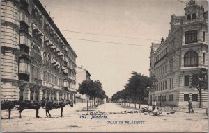 Spain Madrid Calle De Velázquez Vintage Postcard C140