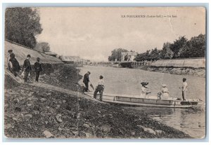 c1910 Boating Scene at Loire-Inf. Le Pouliguen France Antique Postcard