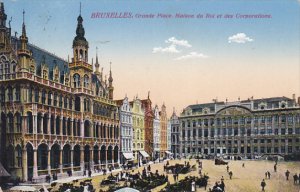 Belgium Brussels Grande Place Maison du Roi et des Corporations 1913