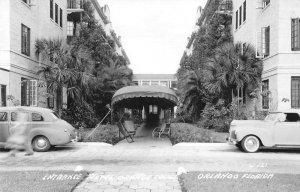 Orlando Florida Hotel Orange Court Entrance Real Photo Postcard JJ658936