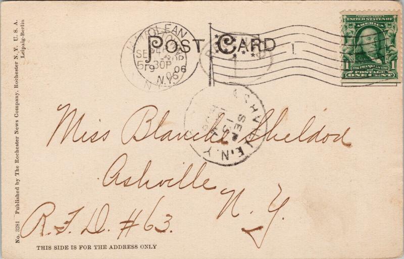 Oil Tank Fire Olean NY New York c1906 Postcard E50