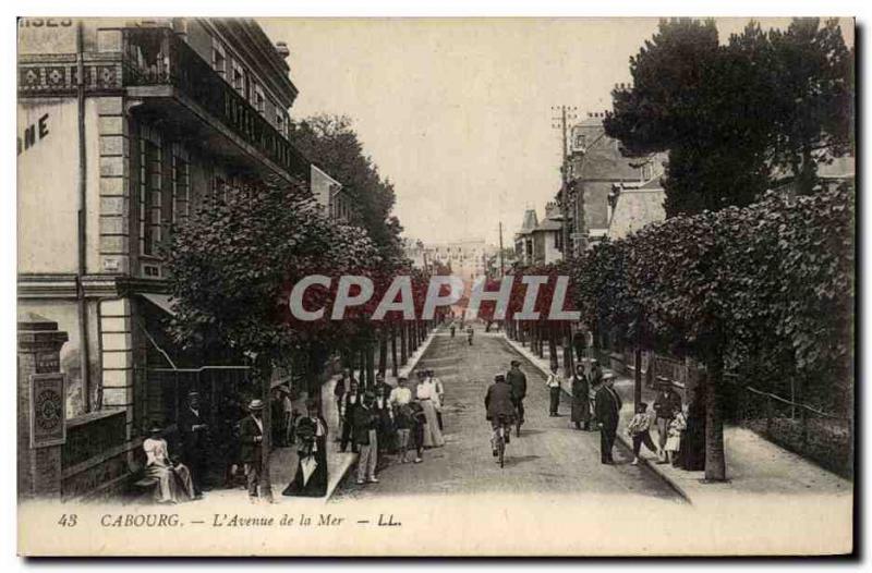 Cabourg Old Postcard L & # 39avenue sea