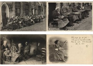 SPINNING WHEELS KNITTING FRANCE TYPES 200 Vintage Postcards pre-1940 (L5022)