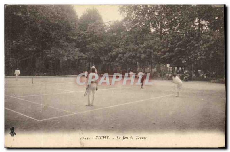 Old Postcard Vichy Tennis game